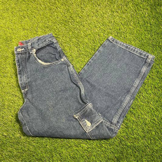 1990s Pokemon Bleu Max Blue Jeans Size XS USED v17936