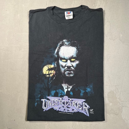 1998 The Undertaker WWF Fear Darkness Black Tee Size Large USED v19532