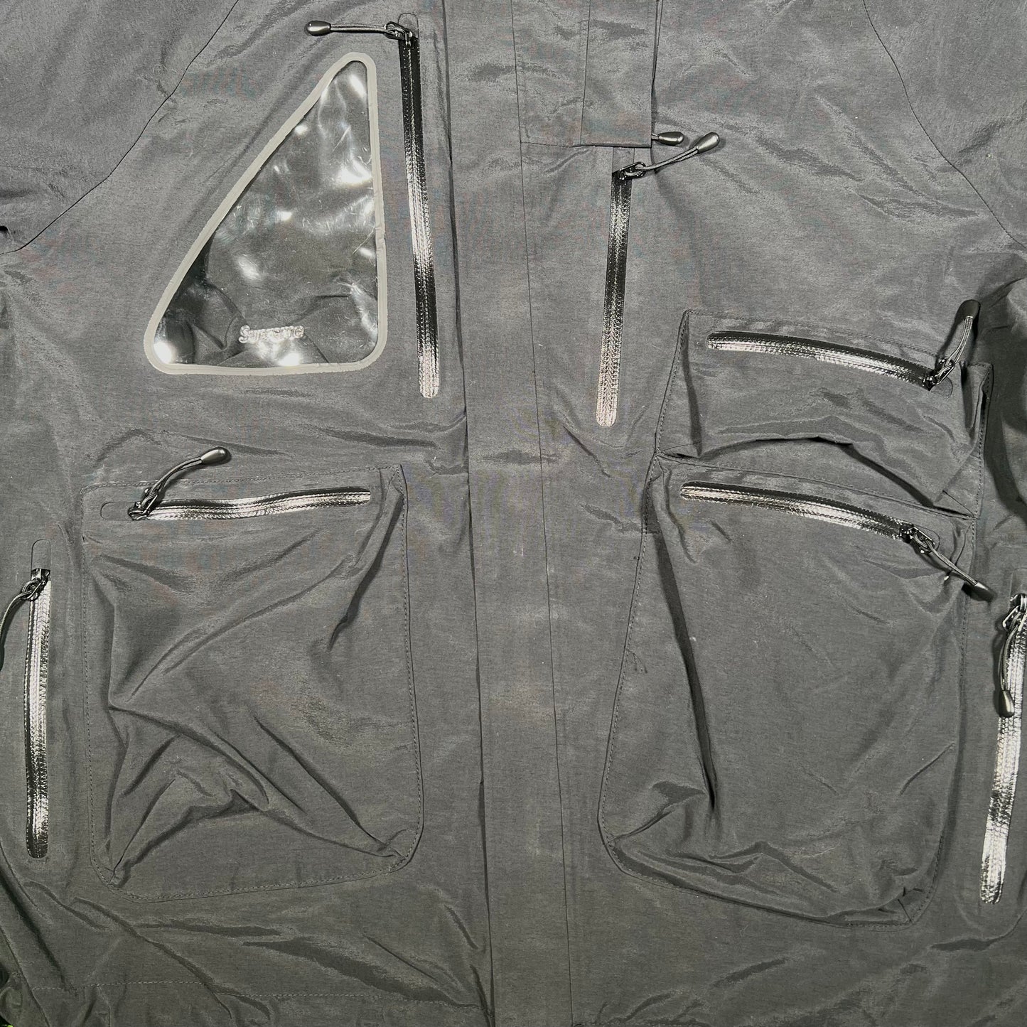 Supreme 2021 Goretex Tech Shell Black Jacket Size Medium USED x15361