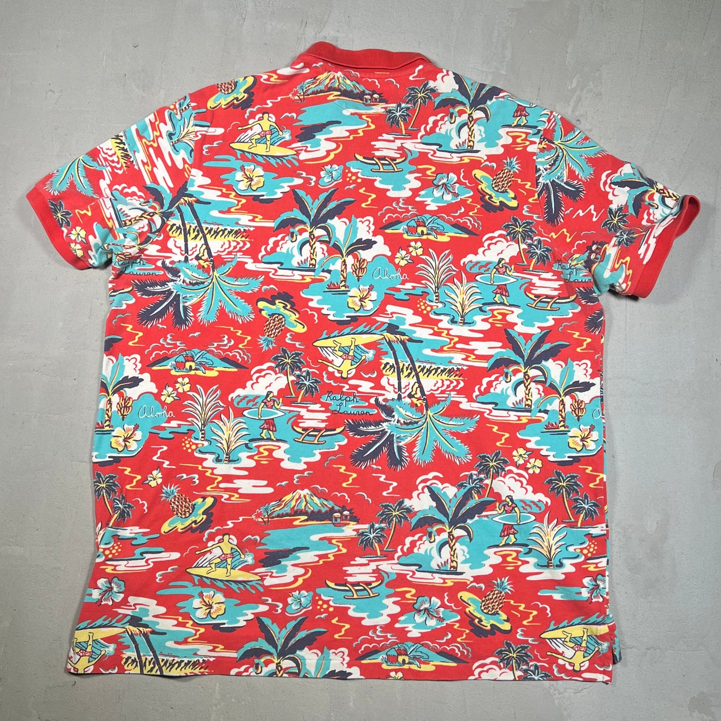 Polo Ralph Lauren "Aloha" Hawaiian Polo Size XL USED v18991
