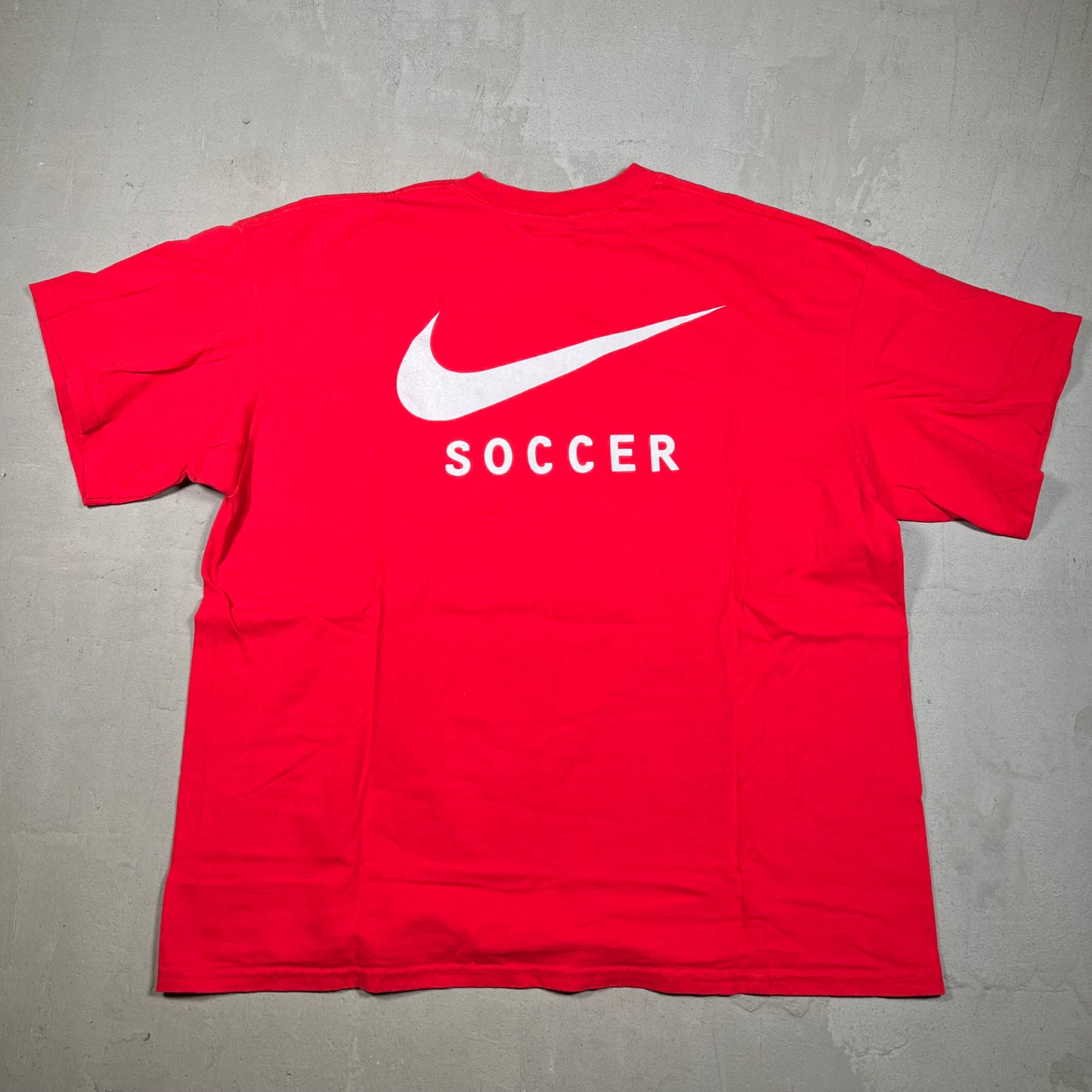 1996 Nike MLS Inaugural Game Red Tee Size XL USED v17967