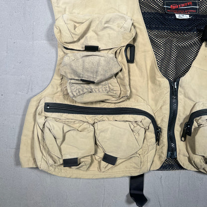 1990s Simms Fly Fishing Tan Cropped Vest Size Medium USED v19165