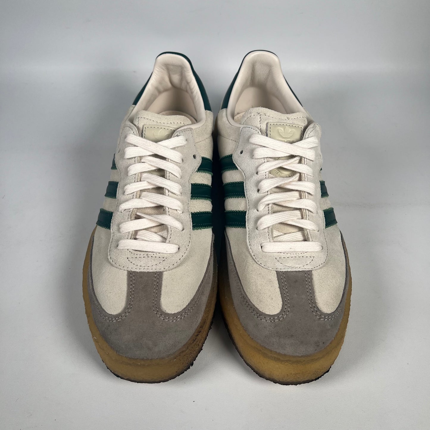 Adidas Clarks Samba Ronnie Fieg Chalk White Green (2023) Size 9 USED s20403