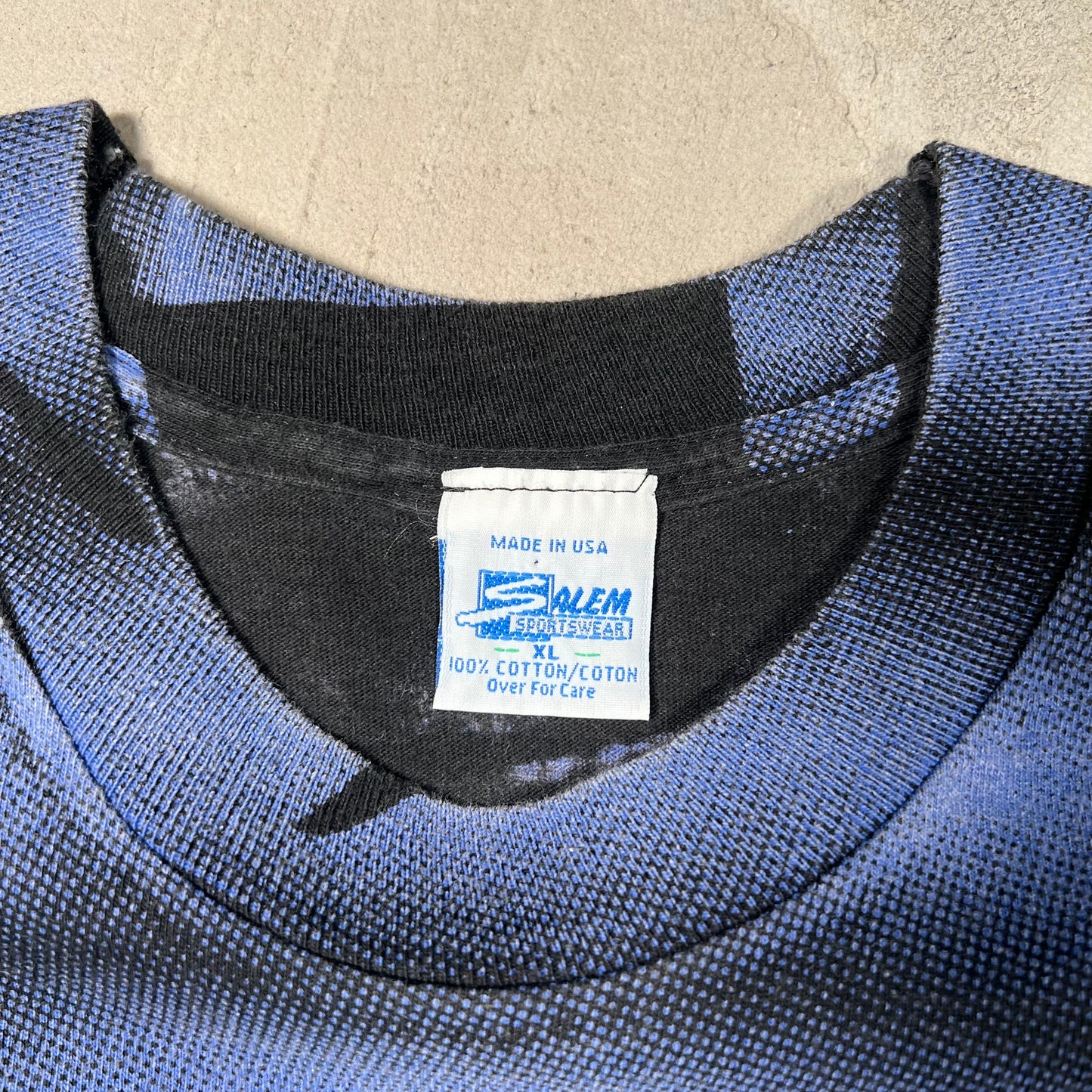 1992 World Cup Pup AOP Black Tee Size XL USED v17158