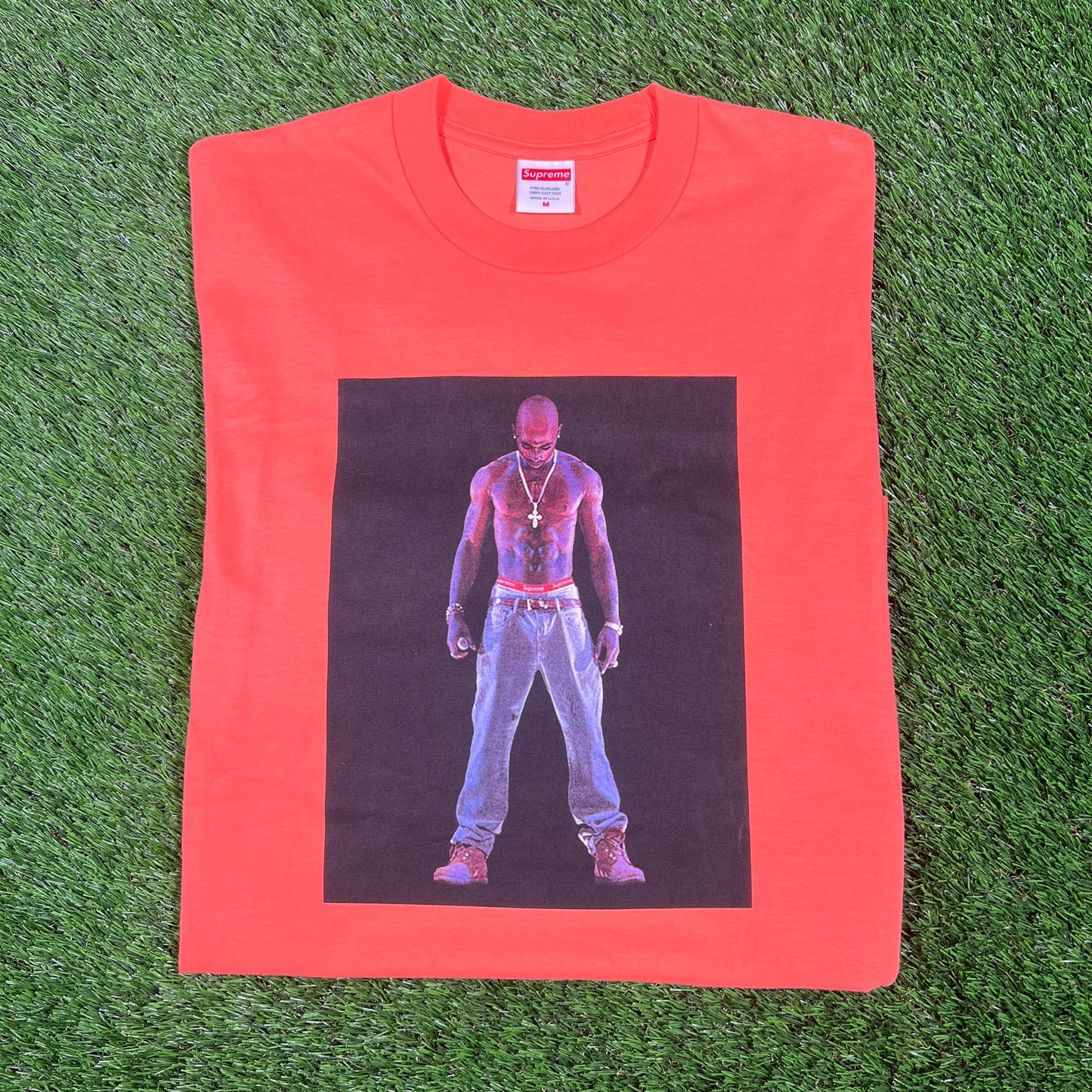Supreme Tupac 2020 Orange Tee Size Medium USED x15304