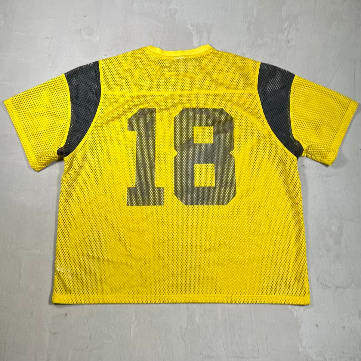 Corteiz Open Mesh Panel Jersey Yellow (2025) Size XL USED x18521