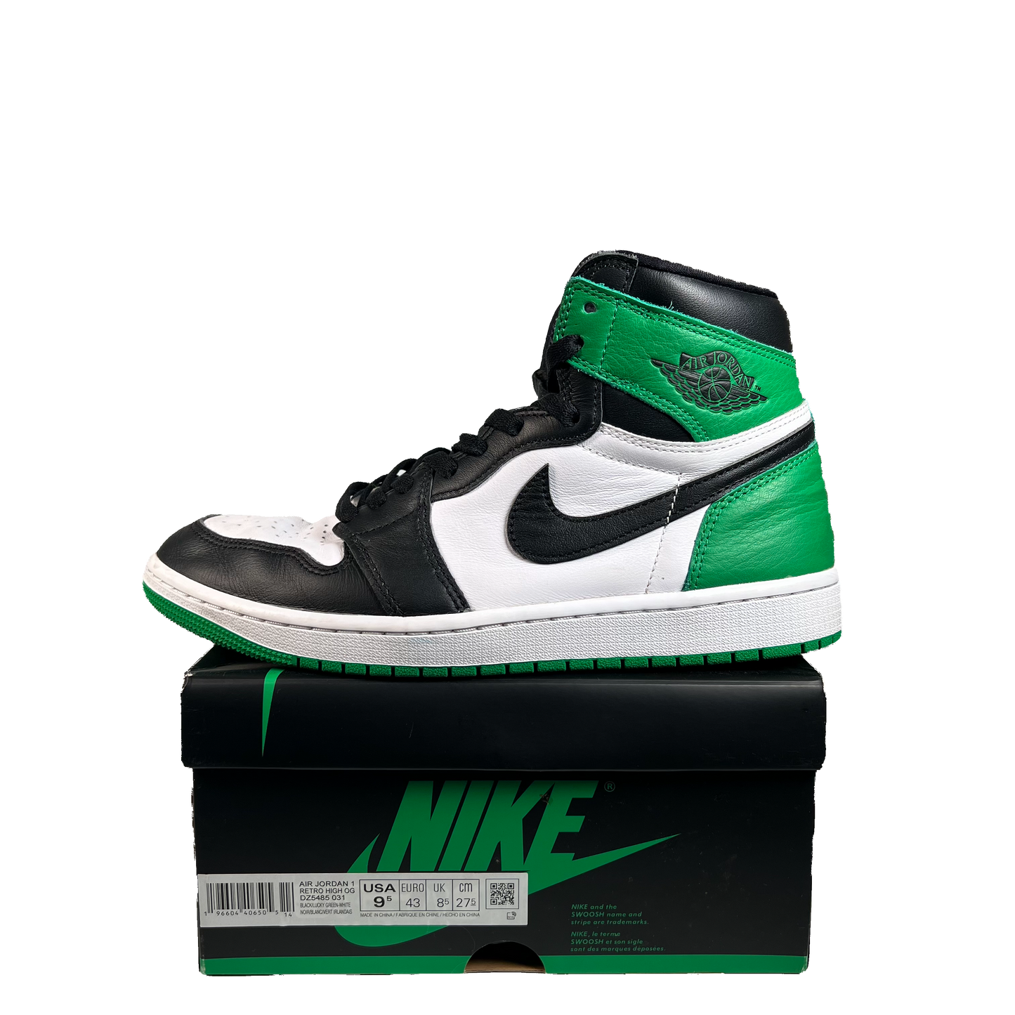 Jordan 1 High Lucky Green (2023) Size 9.5 USED s22239