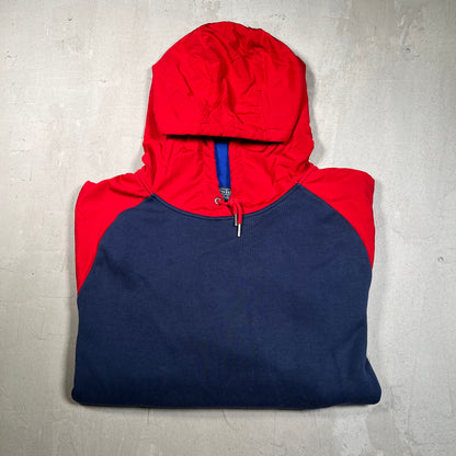Polo Ralph Lauren Hi Tech Red/Navy Pull Over Hoodie Size XXL USED v18944