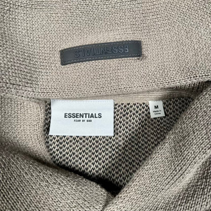 Essentials Fear of God FOG Brown Knit Hoodie Size Medium USED x18891