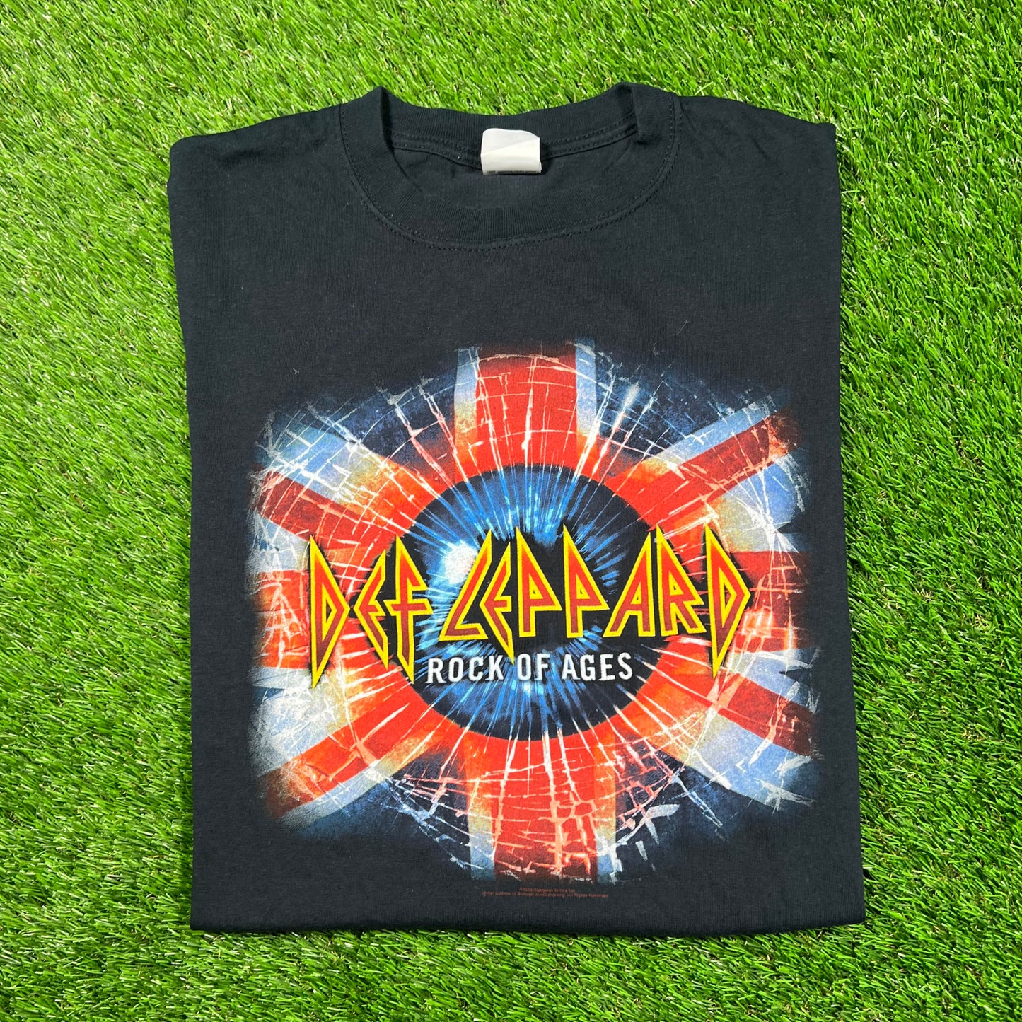2005 Def Leppard Rock of Ages Tour Black Tee Size Small USED v18699