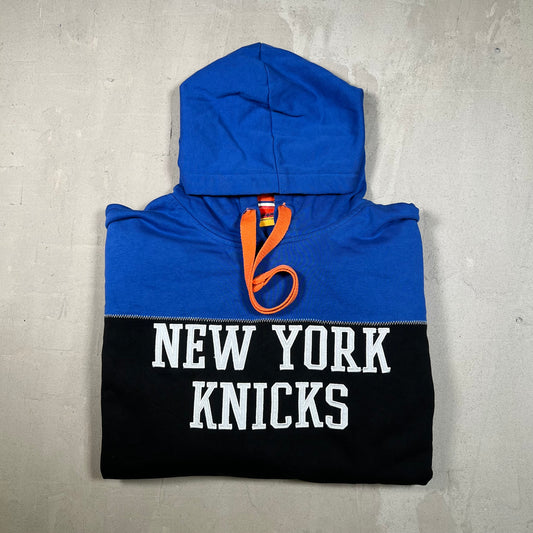 New York Knicks Blue/Black Hoodie Size Large USED v18966