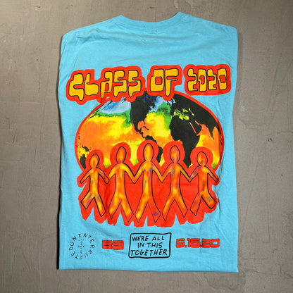 Travis Scott Class of 2020 Blue Tee Size Medium USED x17673