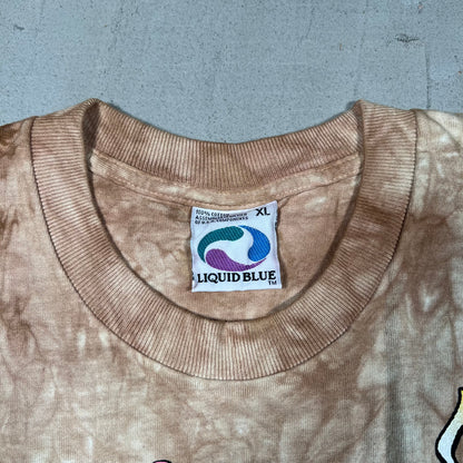 Grateful Dead 2000s Swirl Bear Brown Tie Dye Tee Size XL USED v9920