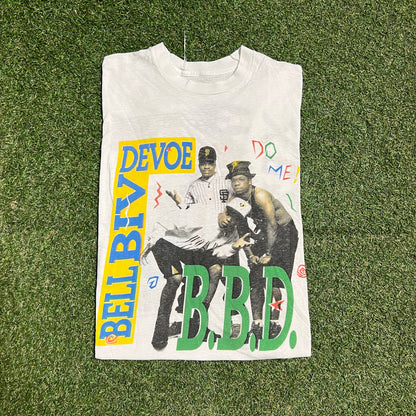 1990s Bell Biv Devoe "Do Me!" White Tee Size Medium USED v16082