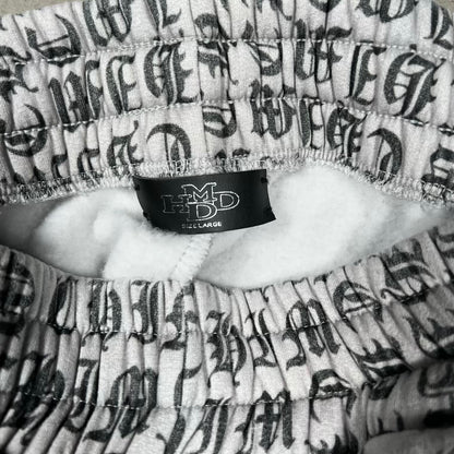 HMDD "Chim" AOP Old English Sweatpants Size Large USED x18319