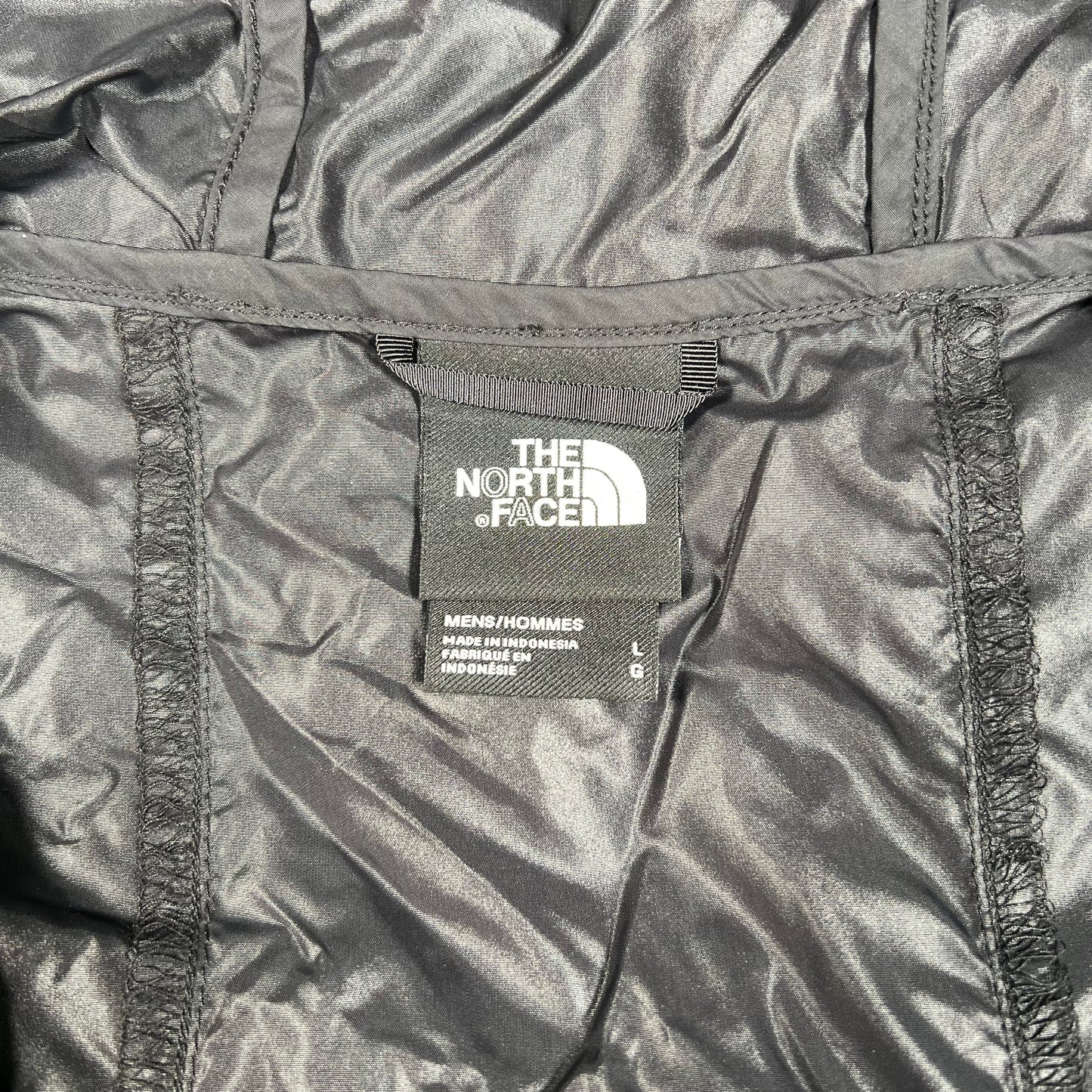 North Face Black Windbreaker Size Large USED v17975