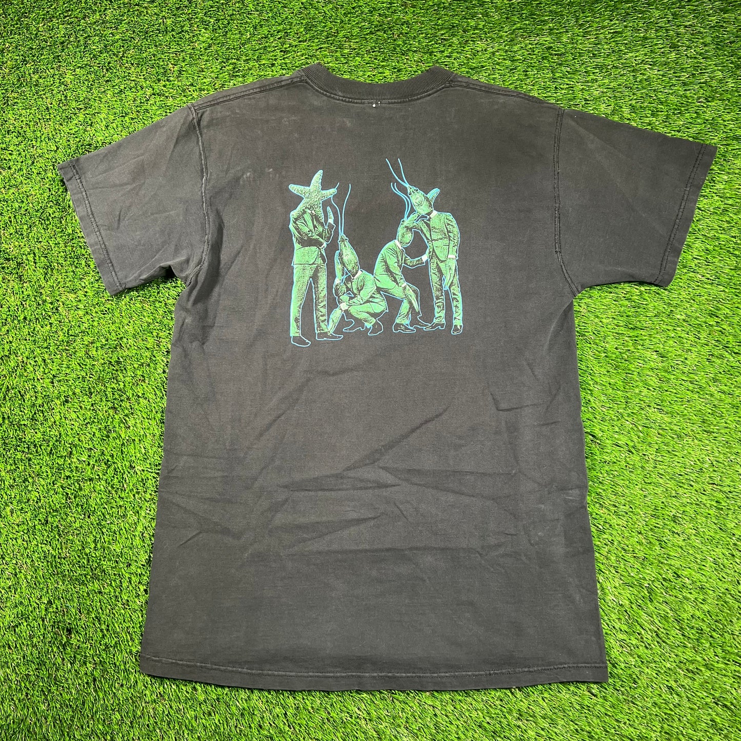 1990s "Meet the Residents" Black Jazz Band Tee Size Large USED v18275