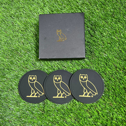 OVO Owl Black Coaster Size One Size USED x14345