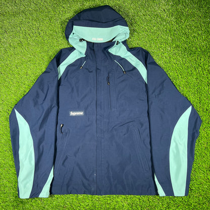 Supreme Nylon Gore Tex Paclite Blue Light Jacket Size Small USED x14599