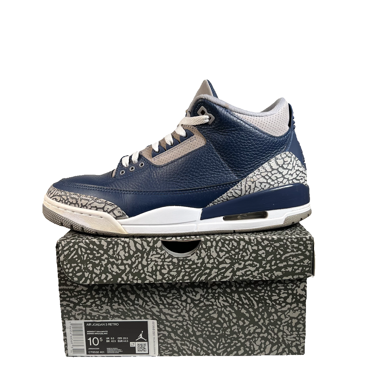Jordan 3 Georgetown (2021) Size 10.5 USED s22800