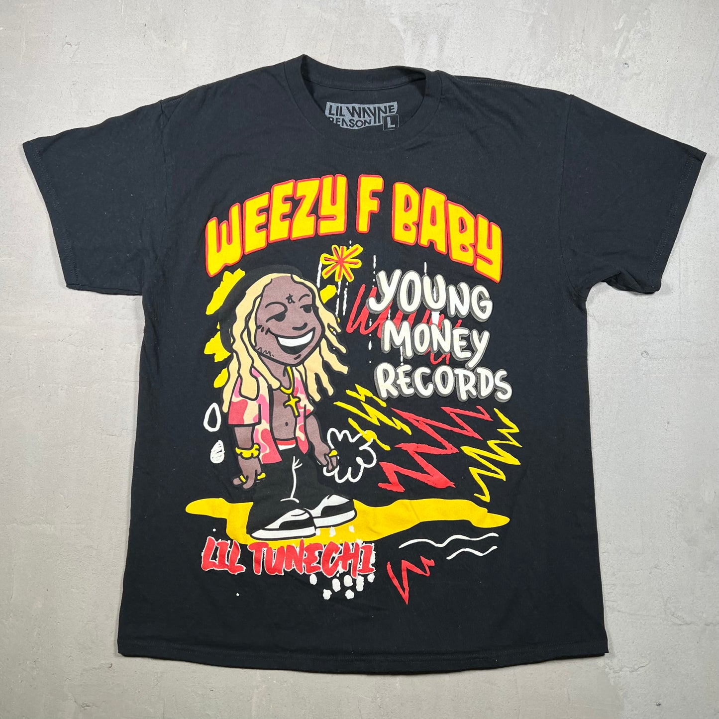 Lil Wayne Weezy F Baby Black Tee Size Large USED v19263