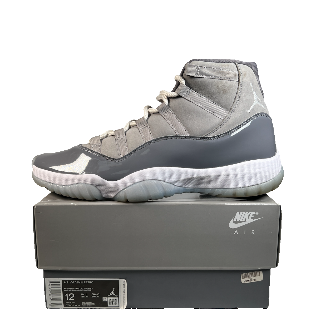 Jordan 11 High Cool Grey (2021) Size 12 USED s23214