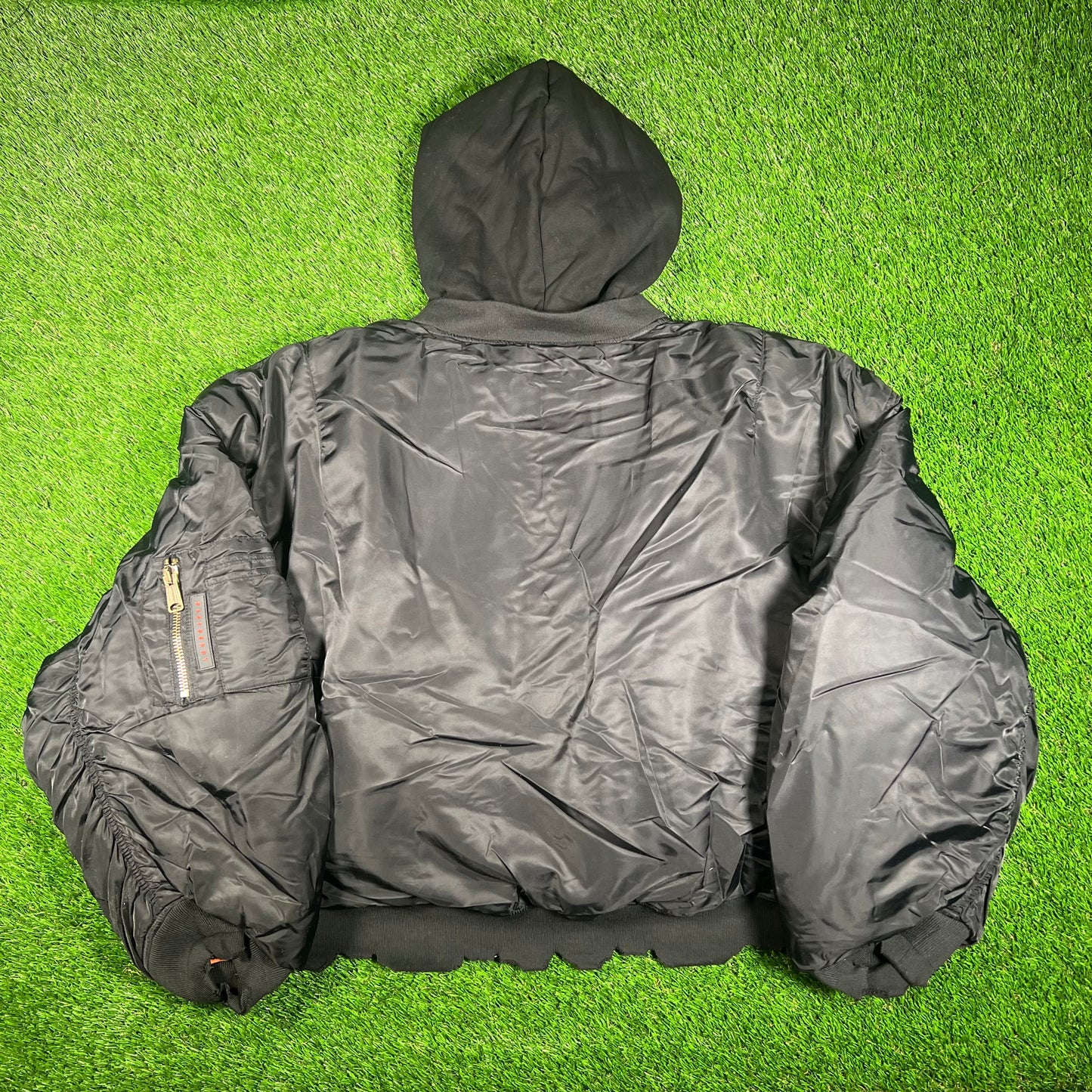 GV Gallery Black Reversible Bomber Jacket Size Medium NEW x15355