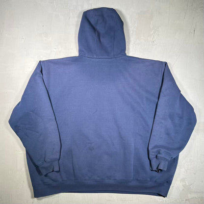 Y2K Carhartt Half Zip Thermal Lined Navy Hoodie Size 3XL USED v20373