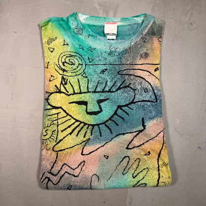1990s Disney Lion King AOP Tie Dye Size Large USED v17267