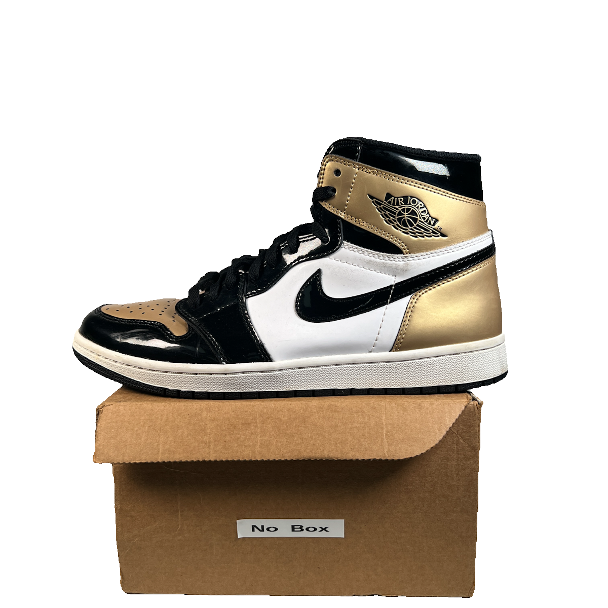 Jordan 1 High Patent Gold Toe (2018) Size 10.5 USED s22858