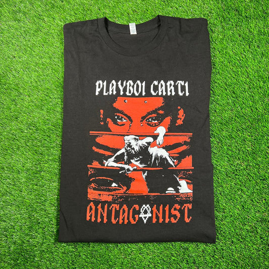 Playboi Carti Antagonist Tour Black Tee Size XL USED x16802