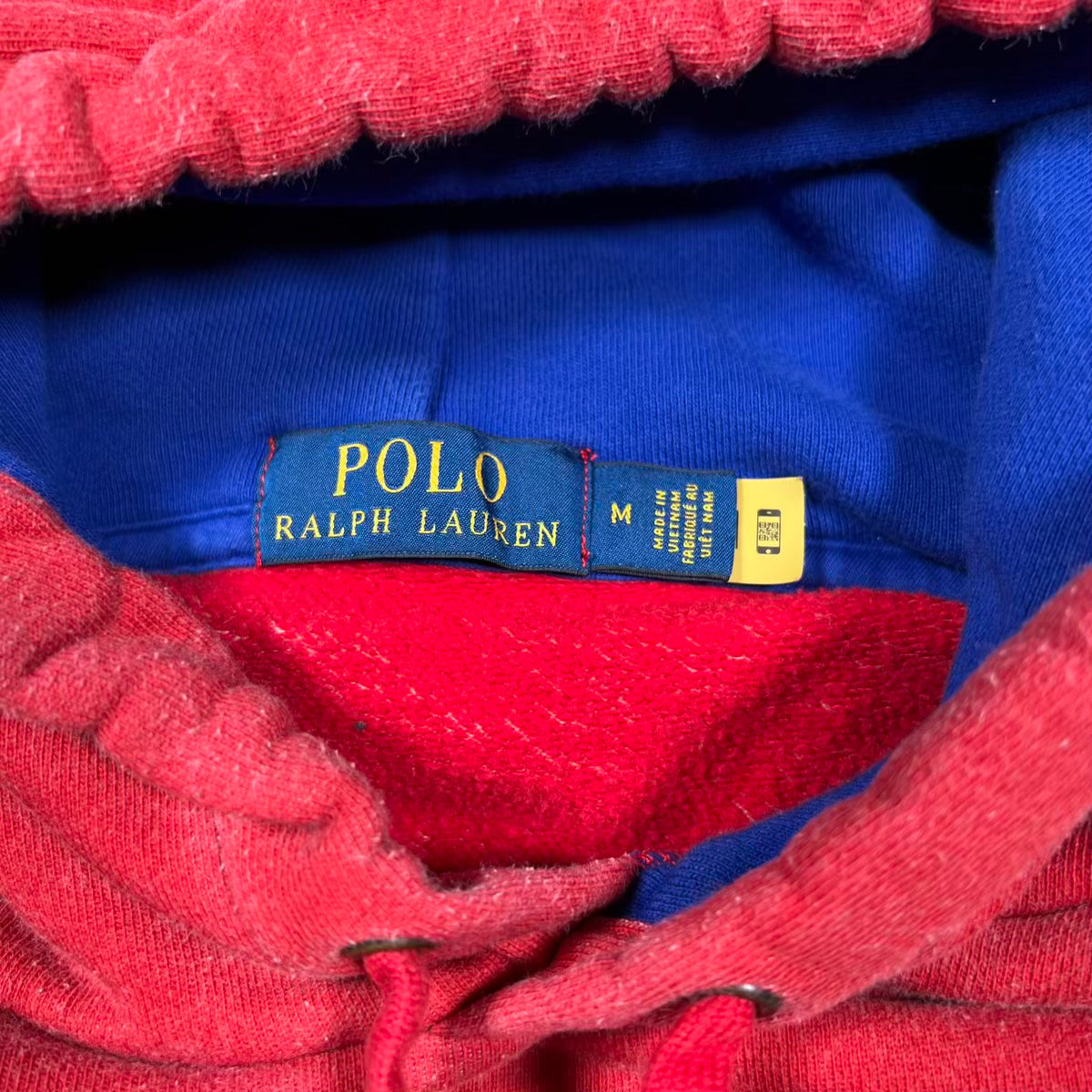 Polo Ralph Lauren Riding Horses Crest Red Hoodie Size Medium USED v20109