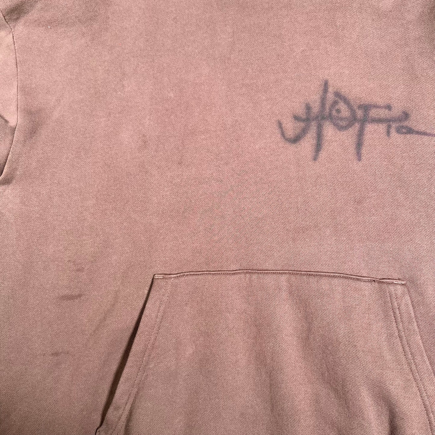 Travis Scott Brown Utopia Album Hoodie Size Large USED x15724