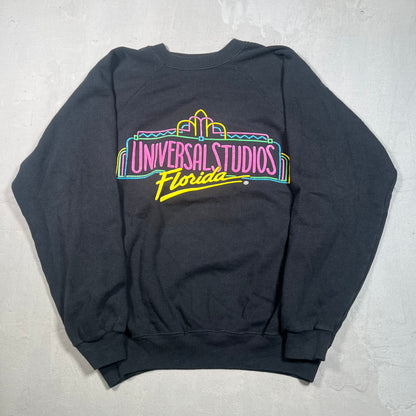 1990s Universal Studios Florida Black Crewneck Size Small USED v19168