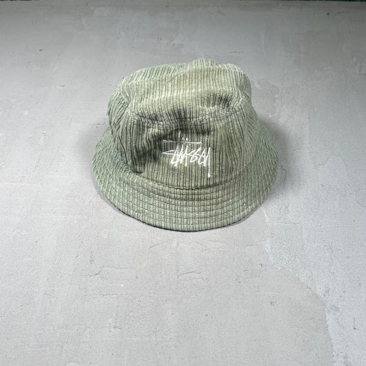 Stussy Light Green Coduroy Bucket Hat USED x17100