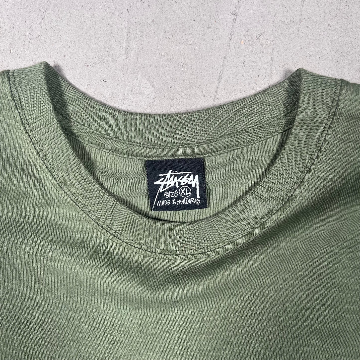 Stussy Stock Dog Green Tee Size XL NEW x17375
