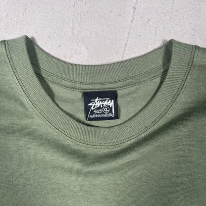 Stussy Stock Dog Green Tee Size XL NEW x17375
