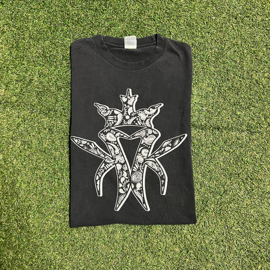 Y2K Kottonmouth Kings Black/White Logo Tee Size XL USED v15990