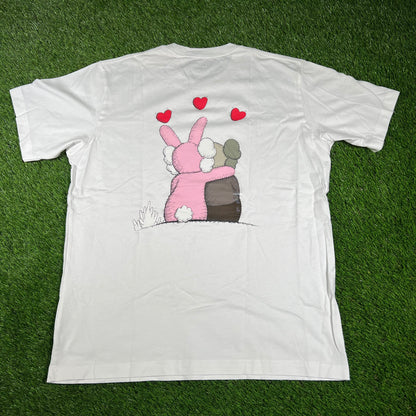 Kaws Uniqlo Warhol Pink Bunny White Tee Size Large NEW x14618