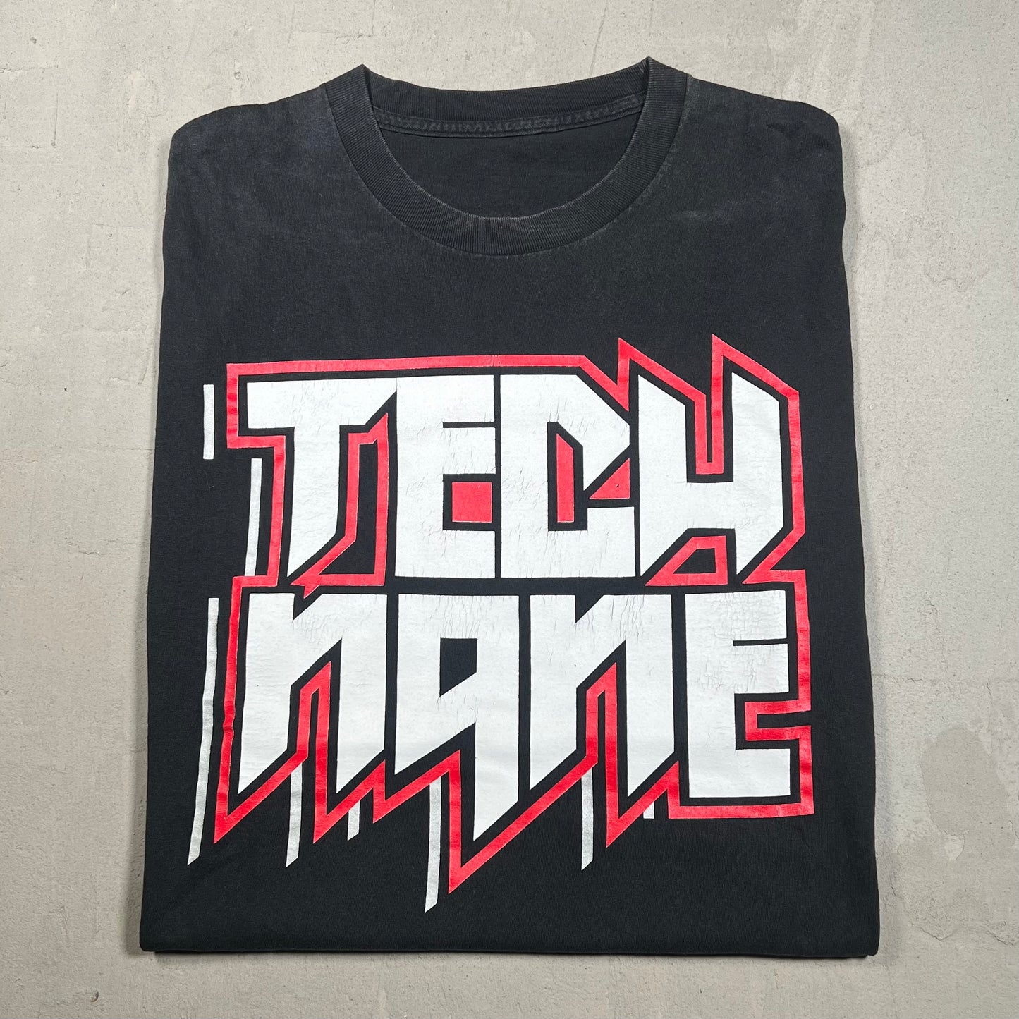 Y2K Tech N9ne Strange Music Black Tee Size XL USED v17648