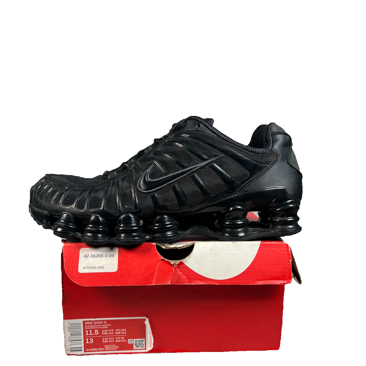 Nike Shox TL Black Metallic Hermatite (2019) Size 11.5 USED s23003