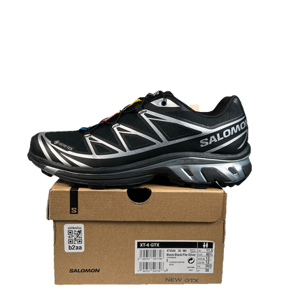 Salomon XT 6 Gore Tex Black Silver (2024) Size 12 NEW s23088