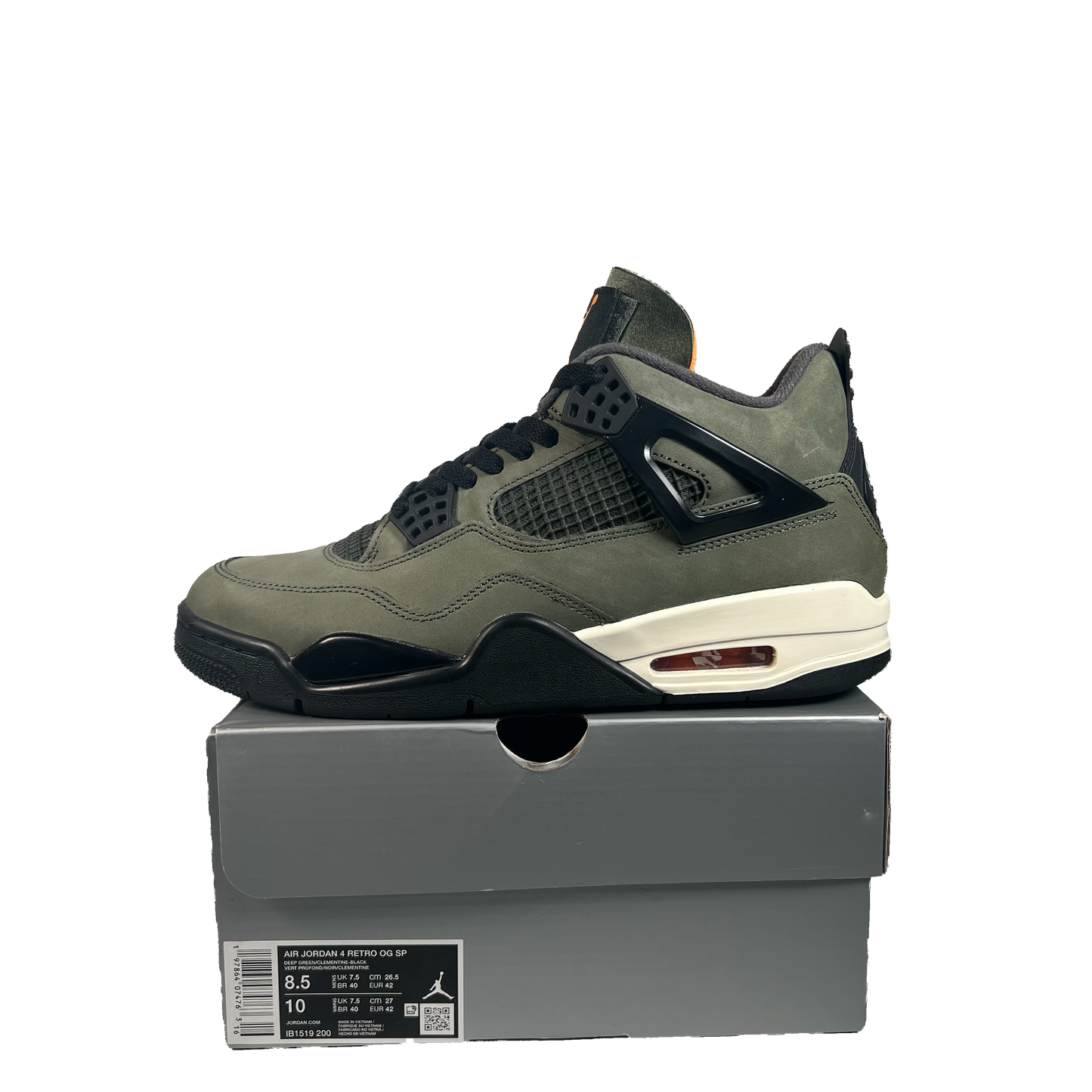 Jordan 4 Undefeated (2025) Size 8.5 USED s22507