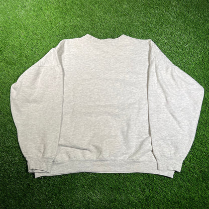 1998 New York Mets Grey Crewneck Size Medium USED v17576