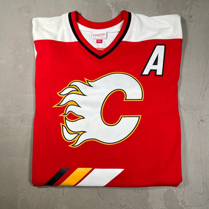 Calgary Flames Fleury Hockey Red/White Jersey Size XL USED v20370