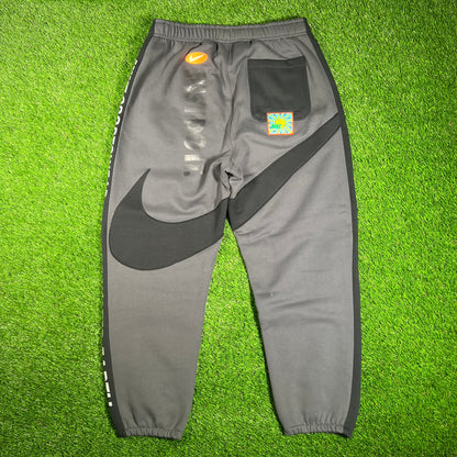 Nike Element Patch Heavyweight Sweatpants Grey Size Large USED v17920