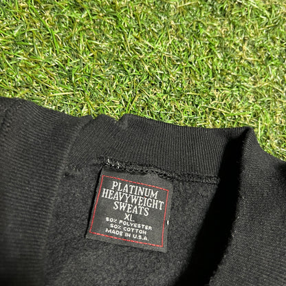 Y2K Local Union 3 NYC Harley Logo Black Crewneck Size XL USED v16470