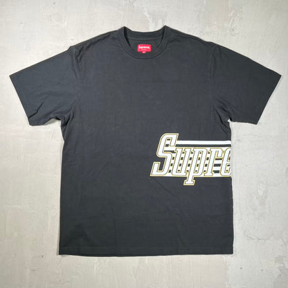 Supreme Side Logo Black Tee (2020) Size Medium USED x18939