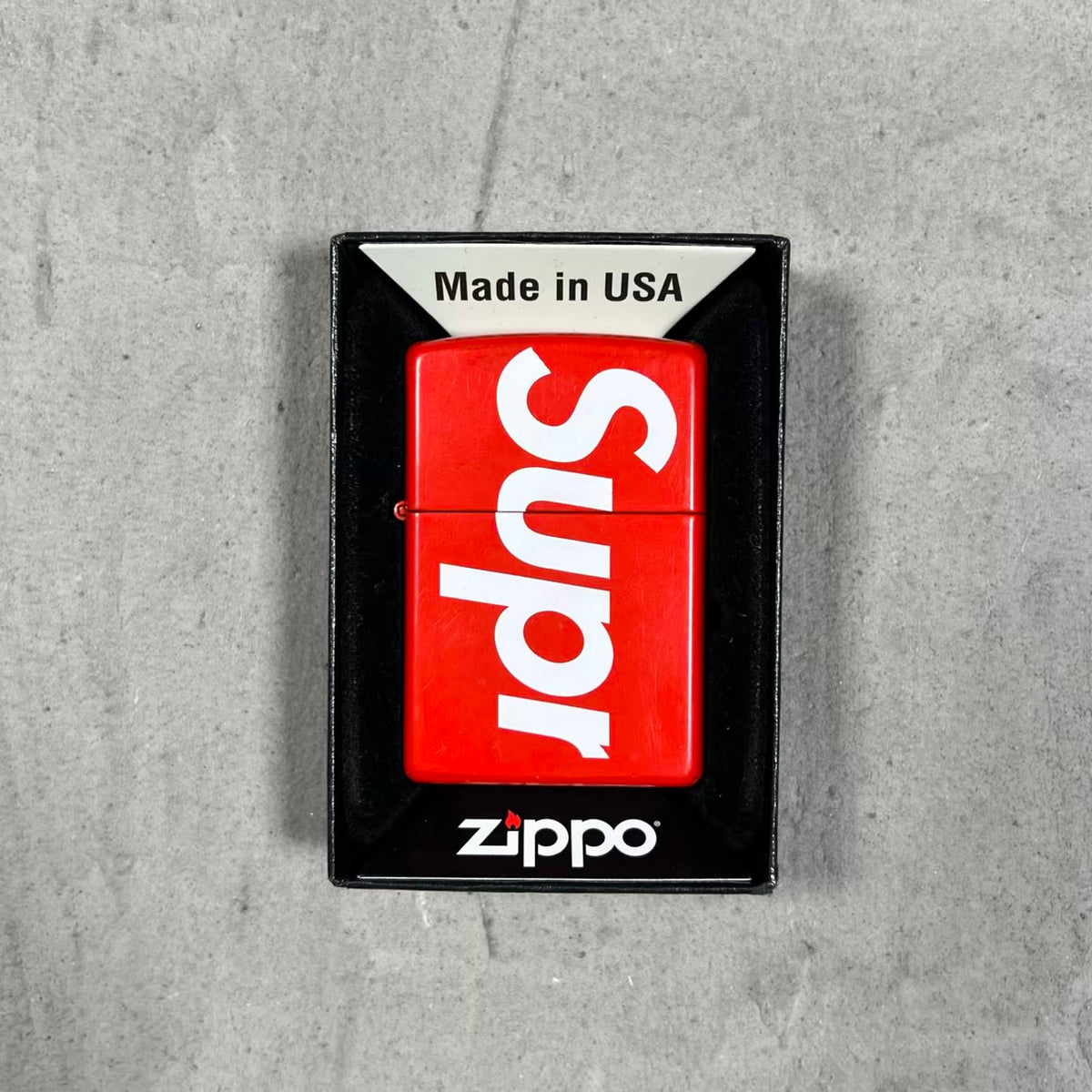 Supreme Red Zippo Lighter USED x18725