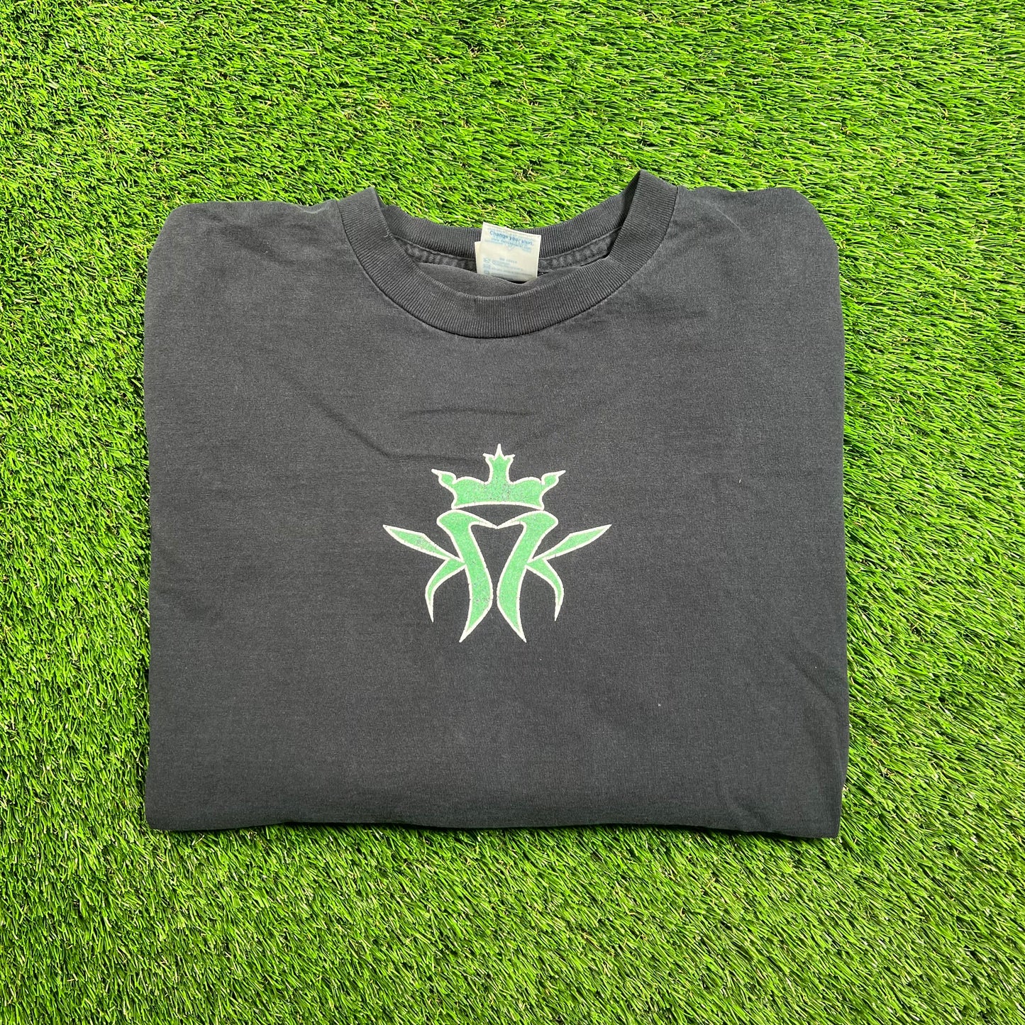 1990s Kottonmouth Kings Green Logo Black Longsleeve Size XL USED v18312